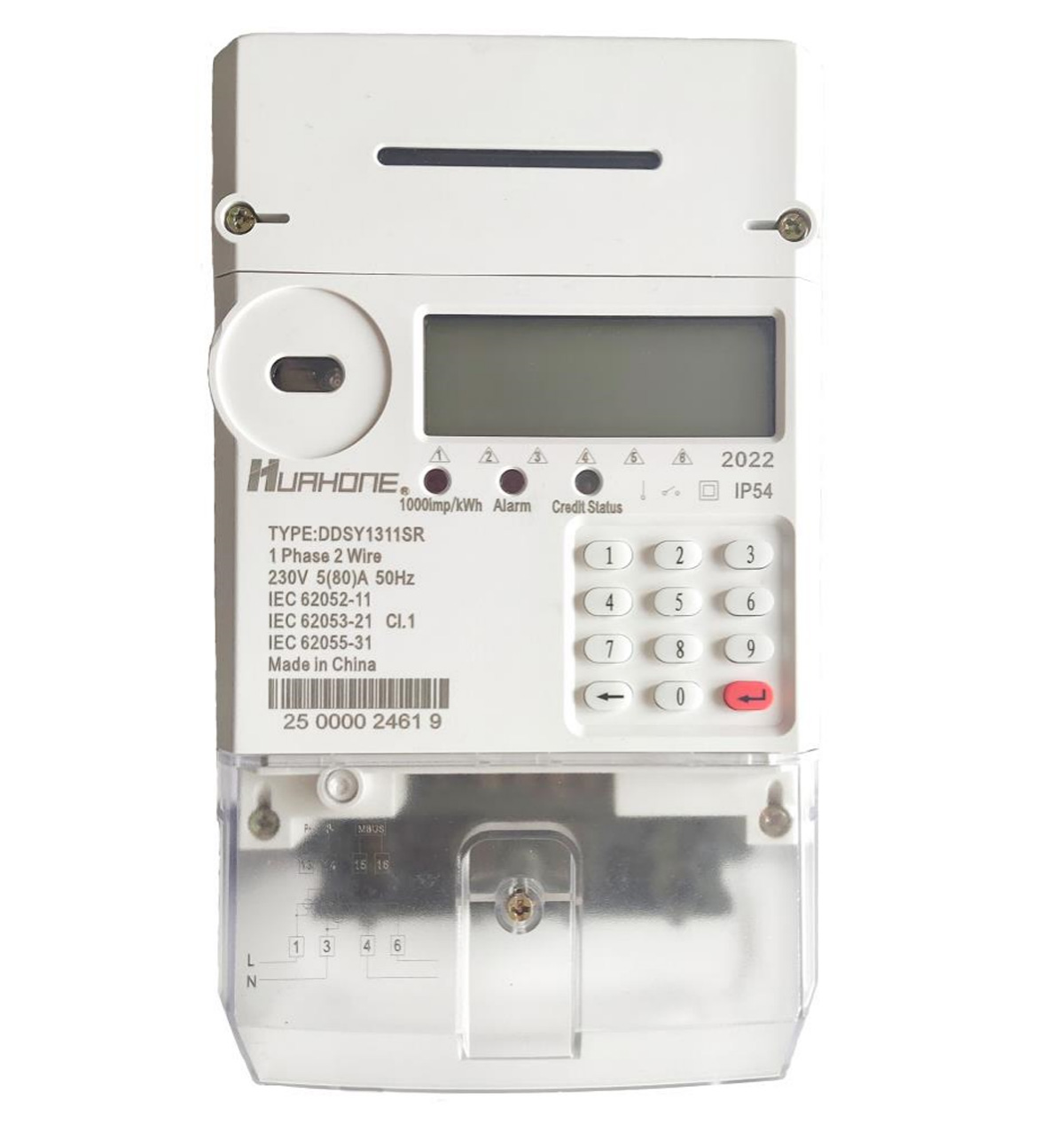 DDSY1311SR Single Phase Smart Prepayment Keypad Meter